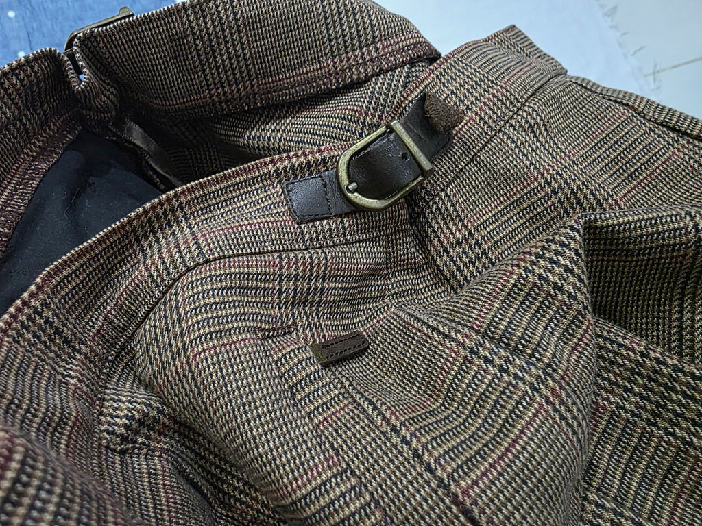 Pantalon De Vestir Ralph Lauren Talla 12 Cafe Cuadriculado