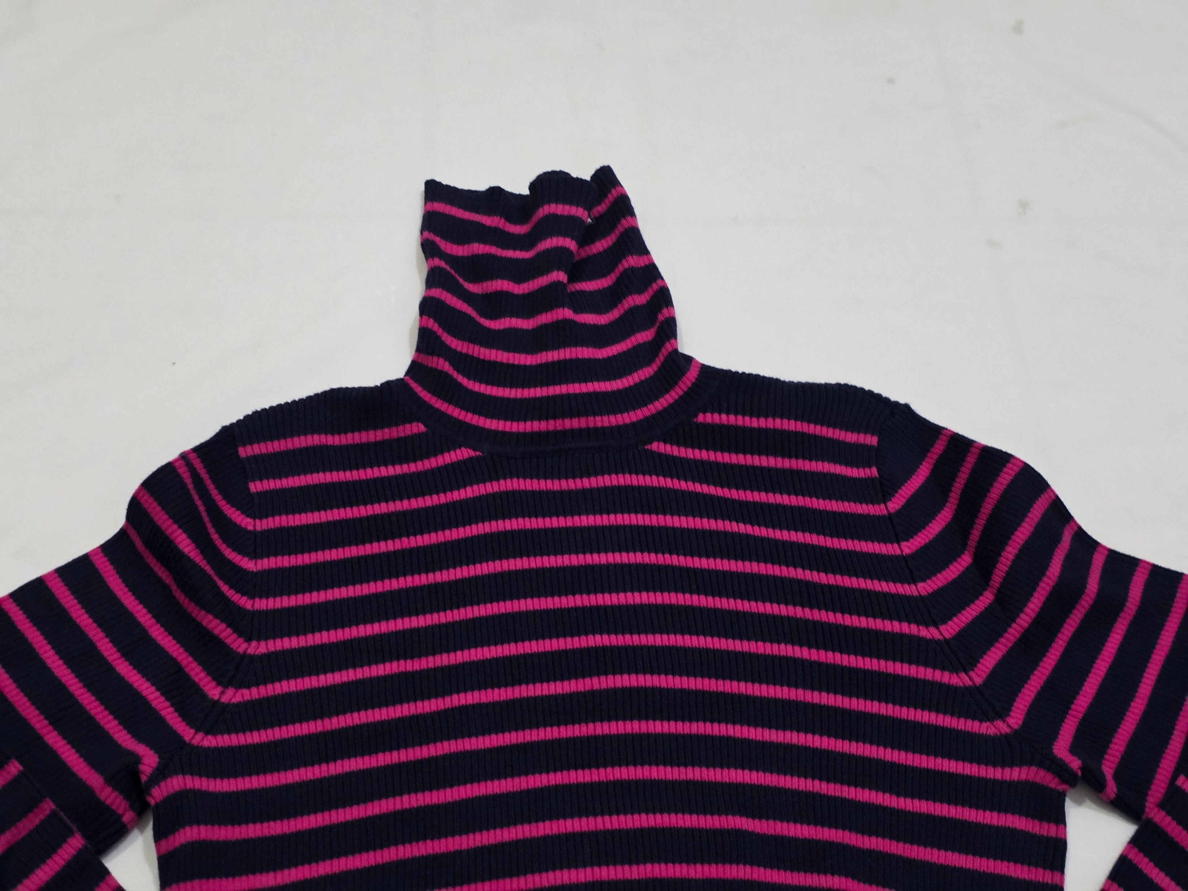 Sueter Ralph Lauren Mujer Extra Grande Rosa/negro Rayas