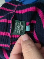 Sueter Ralph Lauren Mujer Extra Grande Rosa/negro Rayas