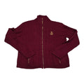 Sueter Ralph Lauren Mujer Xxl Cierre Dorado Rojo Oscuro