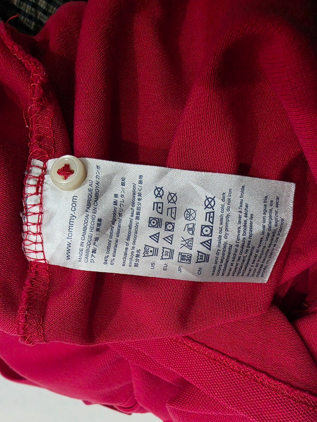 Playera Tommy Hilfiger Bugambilia Extra Chica Classic Fit