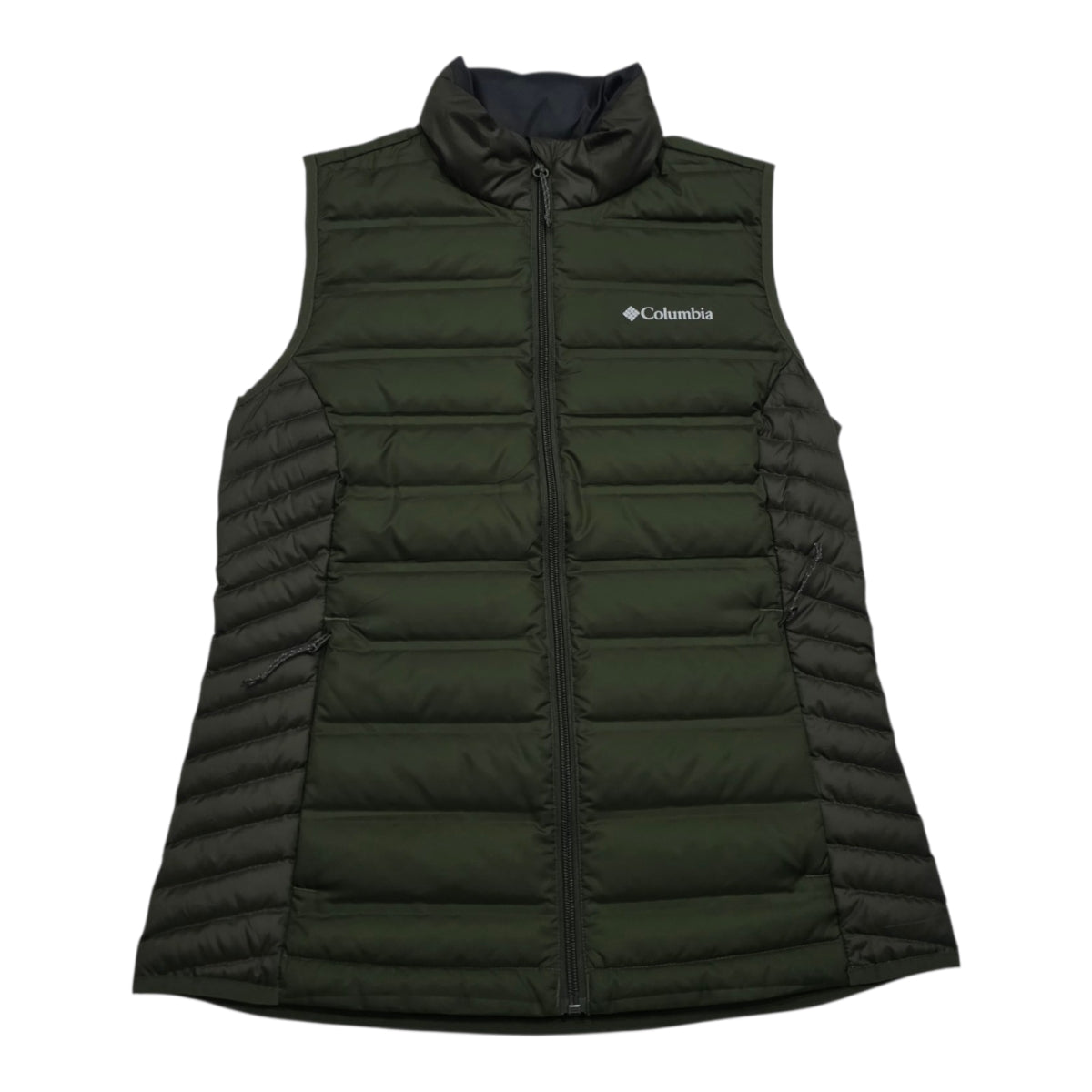 Chaleco Columbia De Pluma Color Verde Mujer Talla Chica