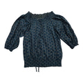 Blusa Campesina Ralph Laurenjeans Mujer Azulflores Cafechica