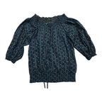 Blusa Campesina Ralph Laurenjeans Mujer Azulflores Cafechica