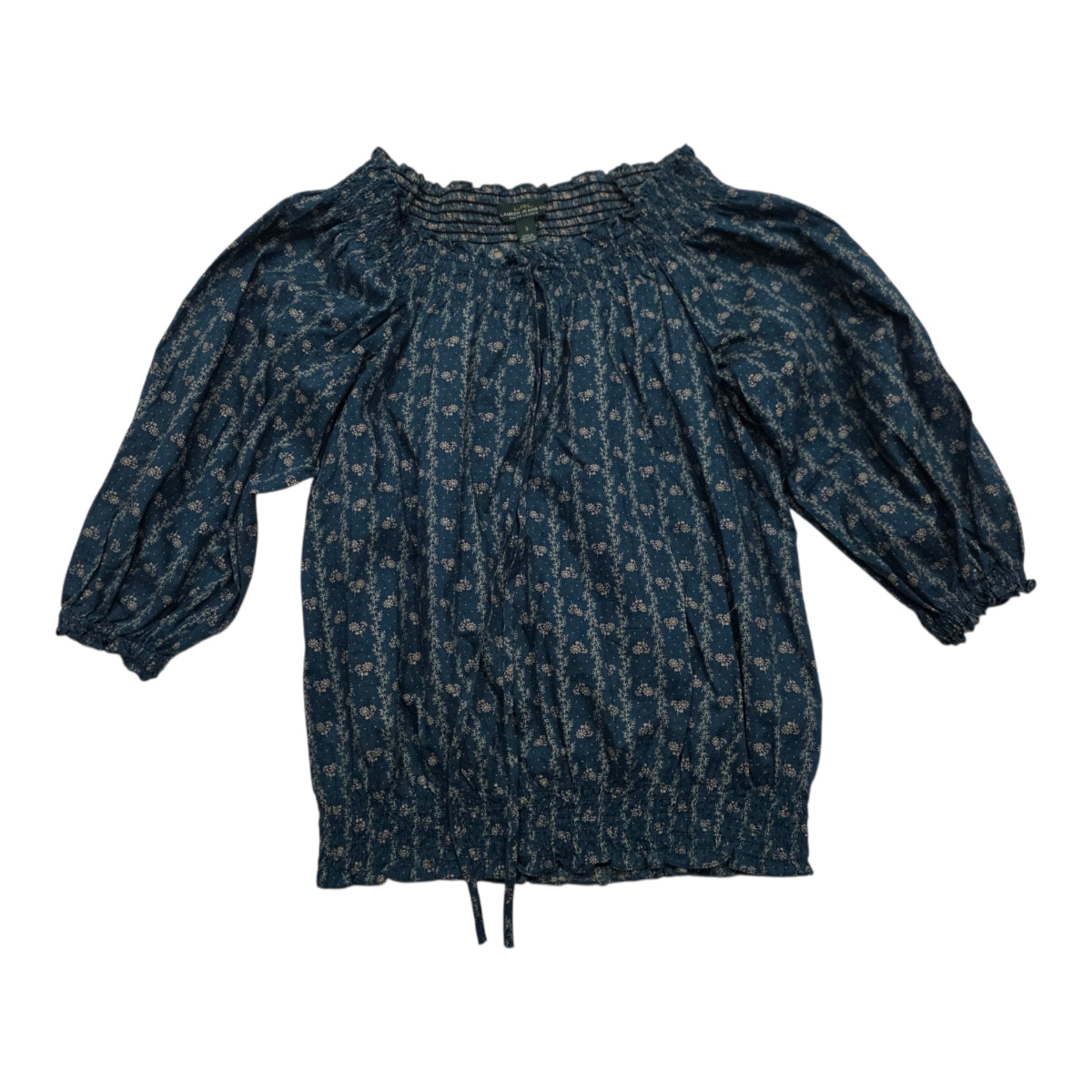Blusa Campesina Ralph Laurenjeans Mujer Azulflores Cafechica