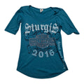 Playera Harley Davidson 2016 Mujer Chica Azul Petróleo