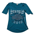 Playera Harley Davidson 2016 Mujer Chica Azul Petróleo