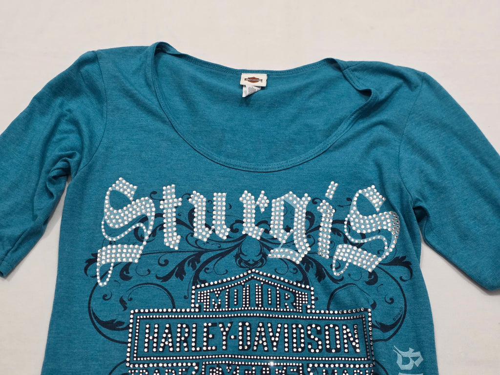 Playera Harley Davidson 2016 Mujer Chica Azul Petróleo