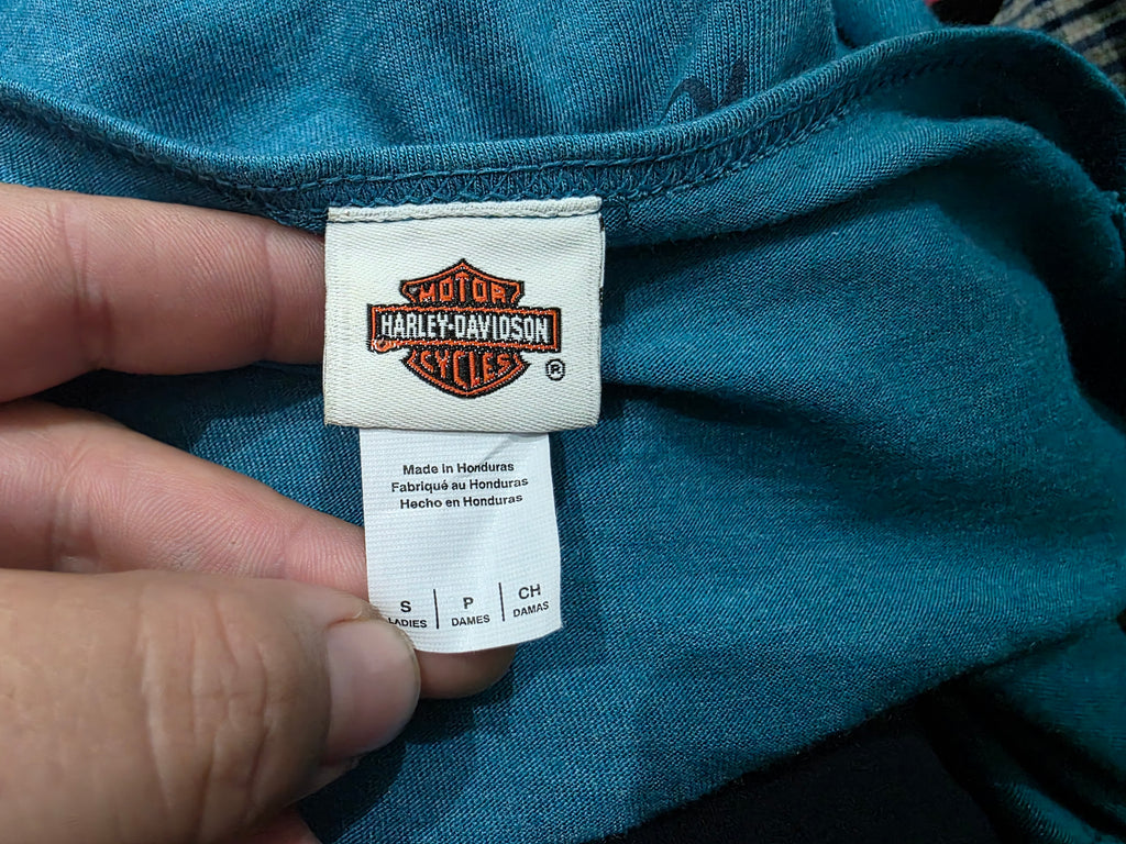 Playera Harley Davidson 2016 Mujer Chica Azul Petróleo
