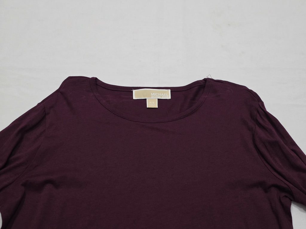 Blusa Michael Kors Mujer Chica Color Vino Manga Larga