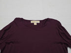 Blusa Michael Kors Mujer Chica Color Vino Manga Larga