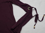 Blusa Michael Kors Mujer Chica Color Vino Manga Larga