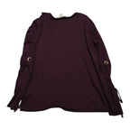 Blusa Michael Kors Mujer Chica Color Vino Manga Larga