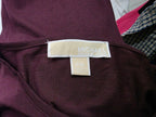 Blusa Michael Kors Mujer Chica Color Vino Manga Larga