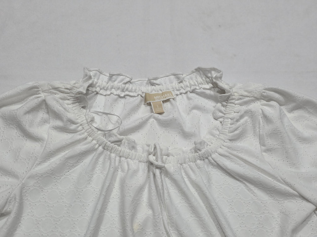 Blusa Michael Kors Mujer Chica Cuello Ajustable Blanca