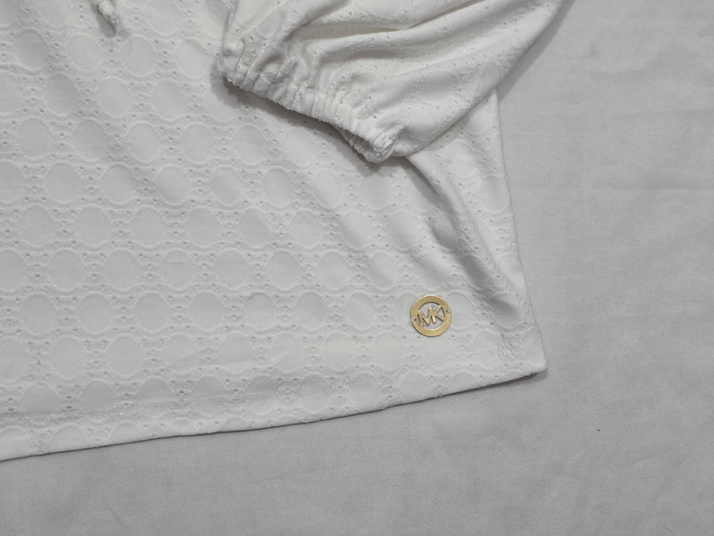 Blusa Michael Kors Mujer Chica Cuello Ajustable Blanca