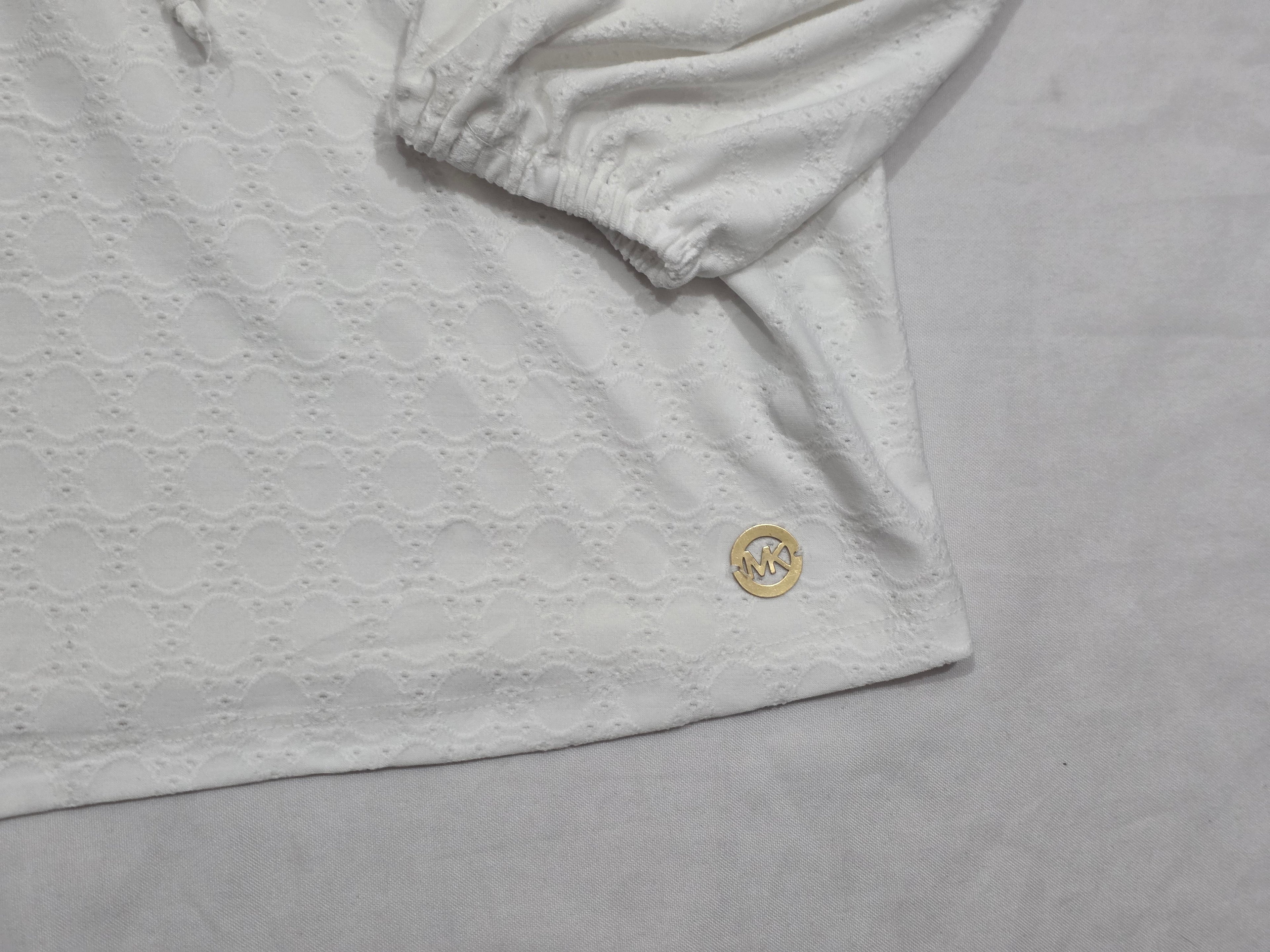 Blusa Michael Kors Mujer Chica Cuello Ajustable Blanca