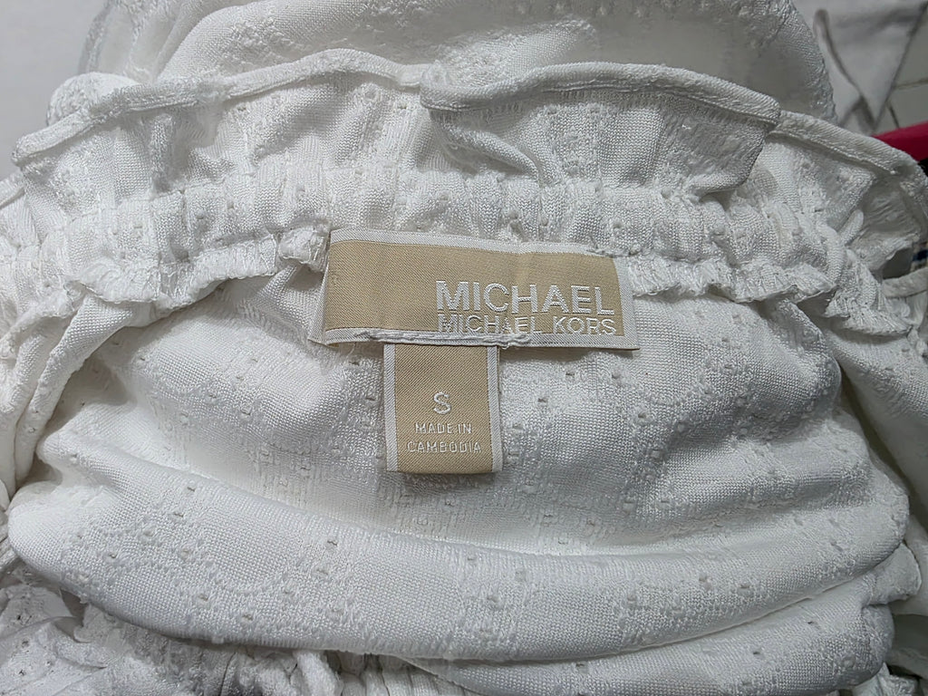 Blusa Michael Kors Mujer Chica Cuello Ajustable Blanca