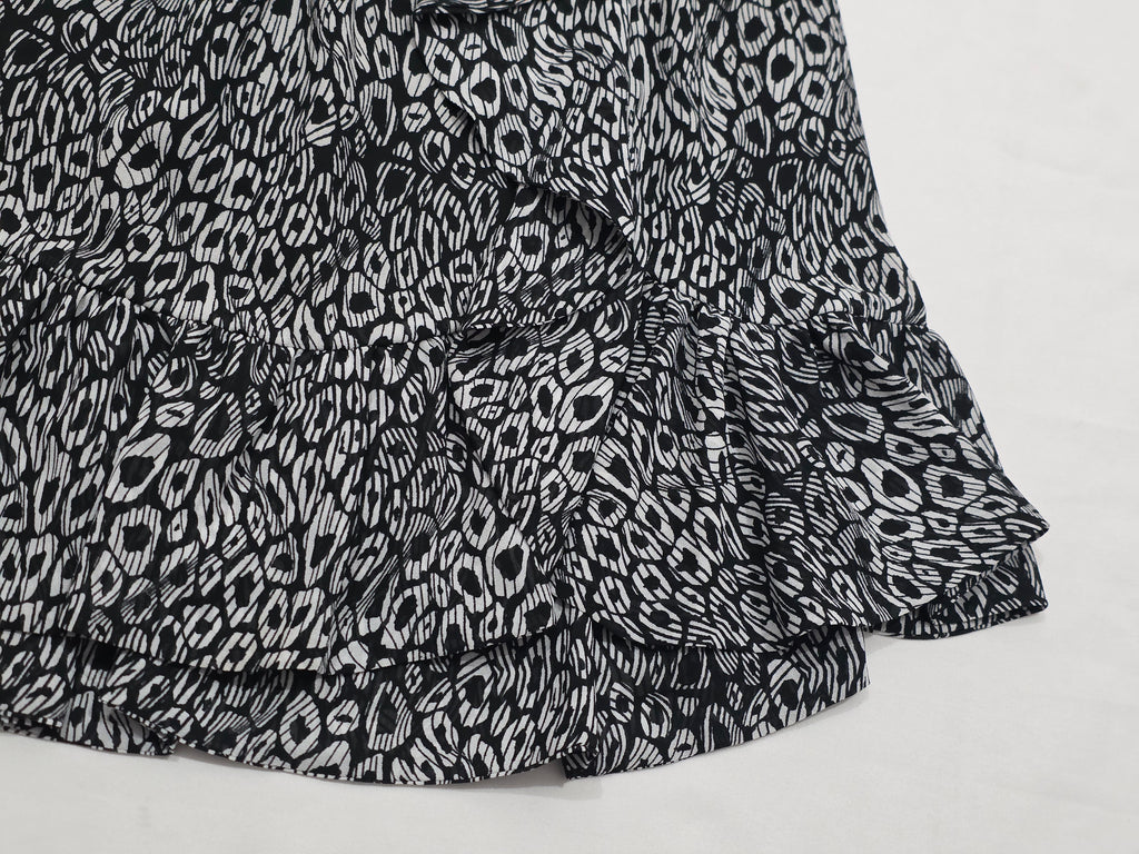 Falda Michael Kors Animal Print Gris Talla Chica