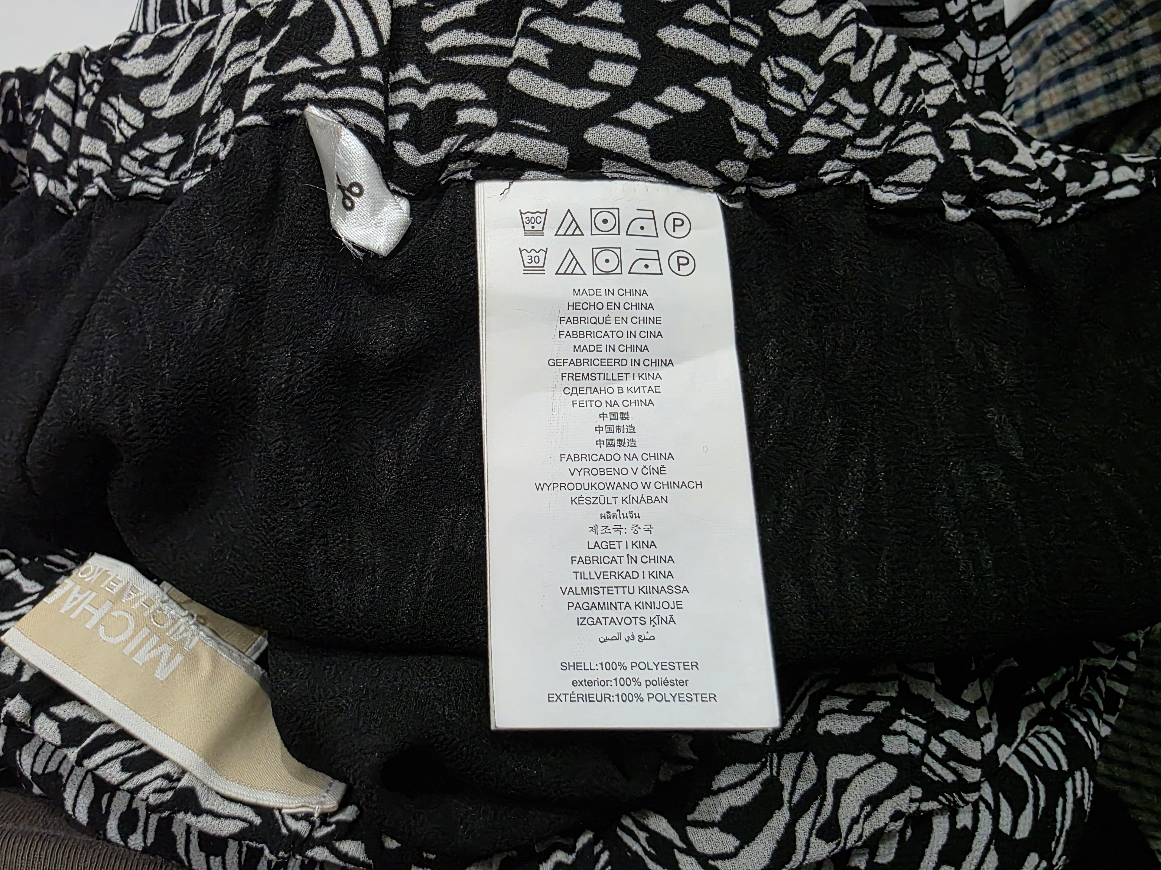 Falda Michael Kors Animal Print Gris Talla Chica