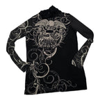 Playera Harley Davidson Mujer Chica Manga Larga Color Negro