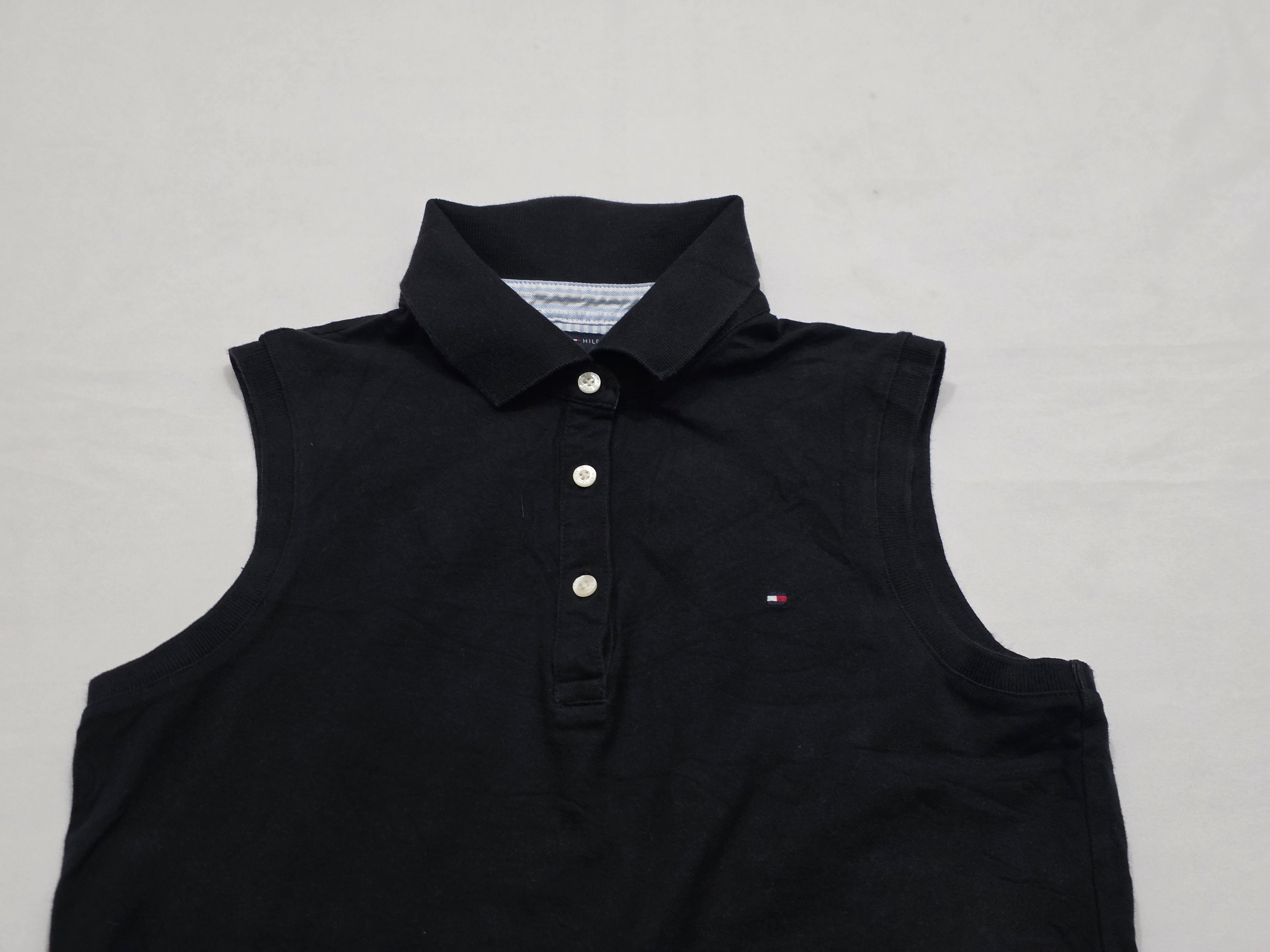 Playera Tommy Hilfiger Mujer Tchica Sin Mangas Color Negro