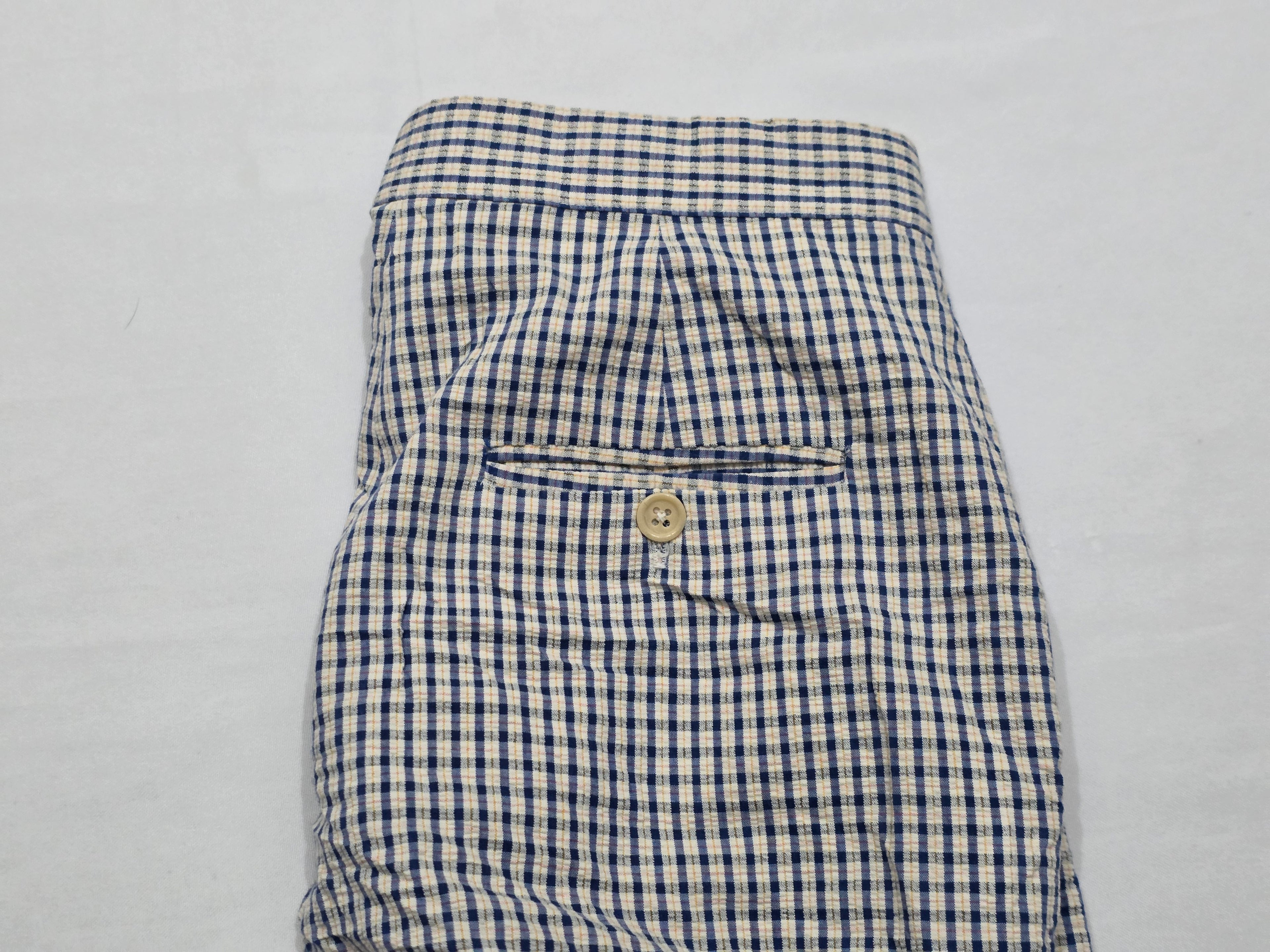 Pantalon Ralph Lauren Talla 6 Azul/amarillo A Cuadros