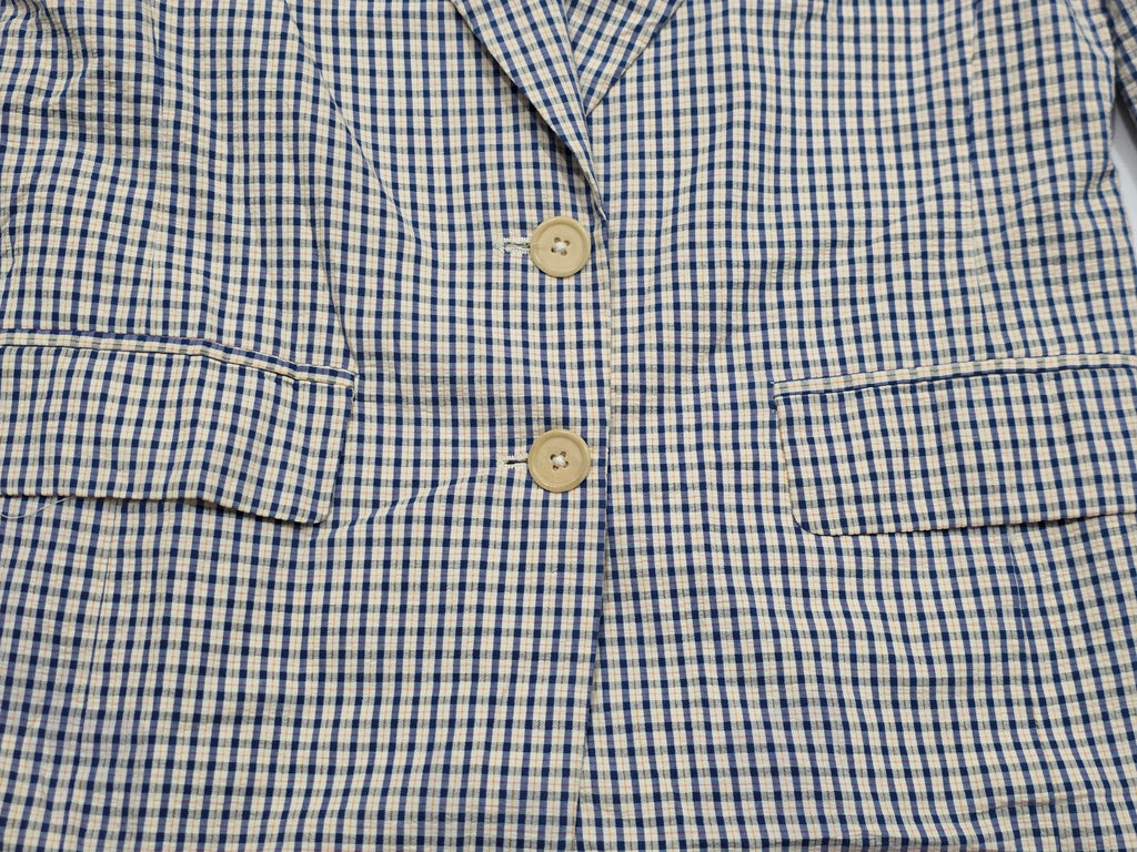 Blazer Ralph Lauren Mujer 4 Color Azul/amarillo A Cuadros