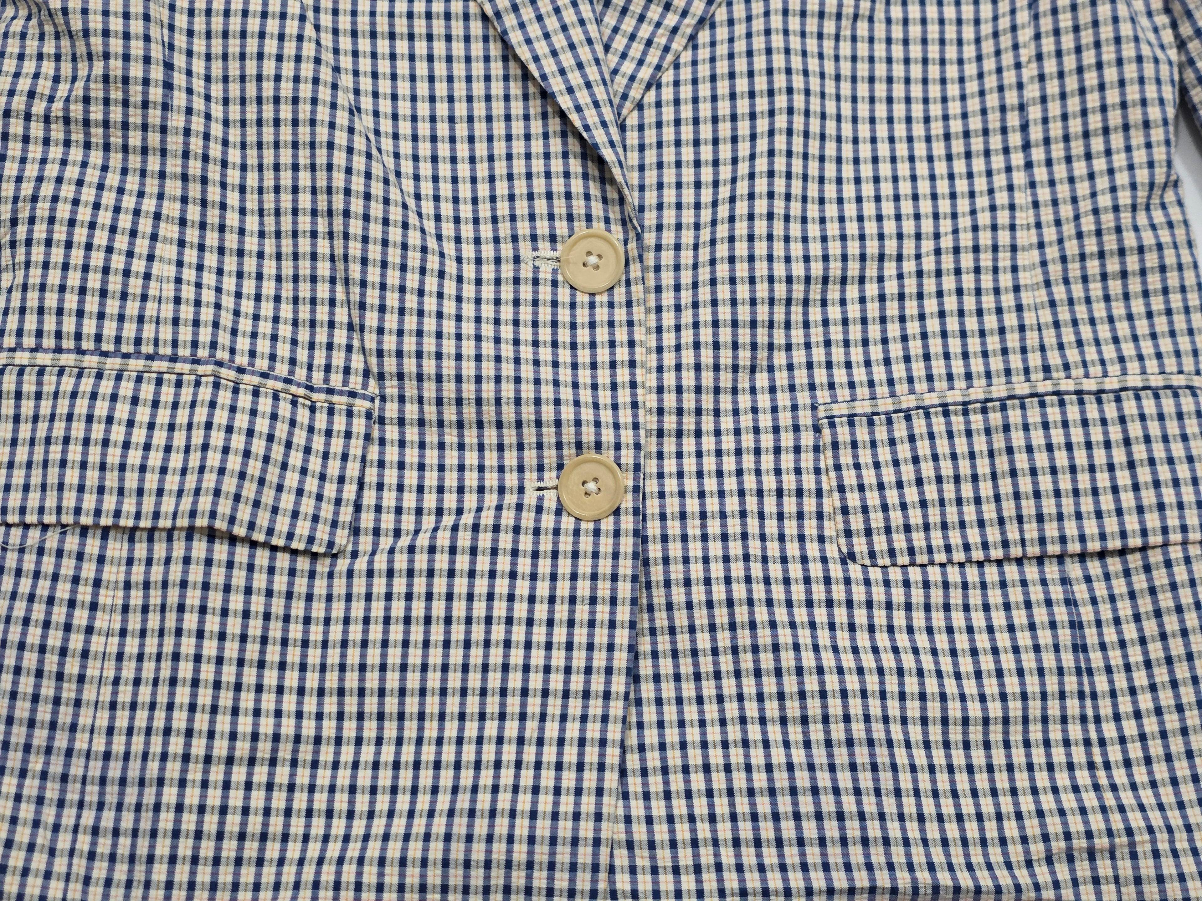 Blazer Ralph Lauren Mujer 4 Color Azul/amarillo A Cuadros