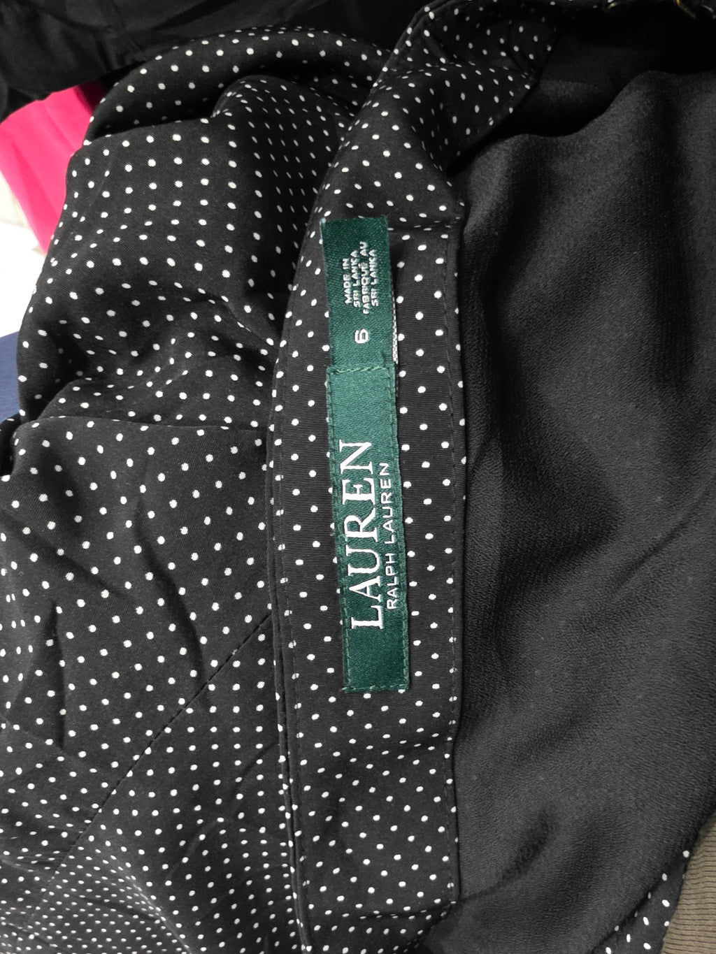 Falda Ralph Lauren De Mujer Talla 6 Color Negro De Lunares