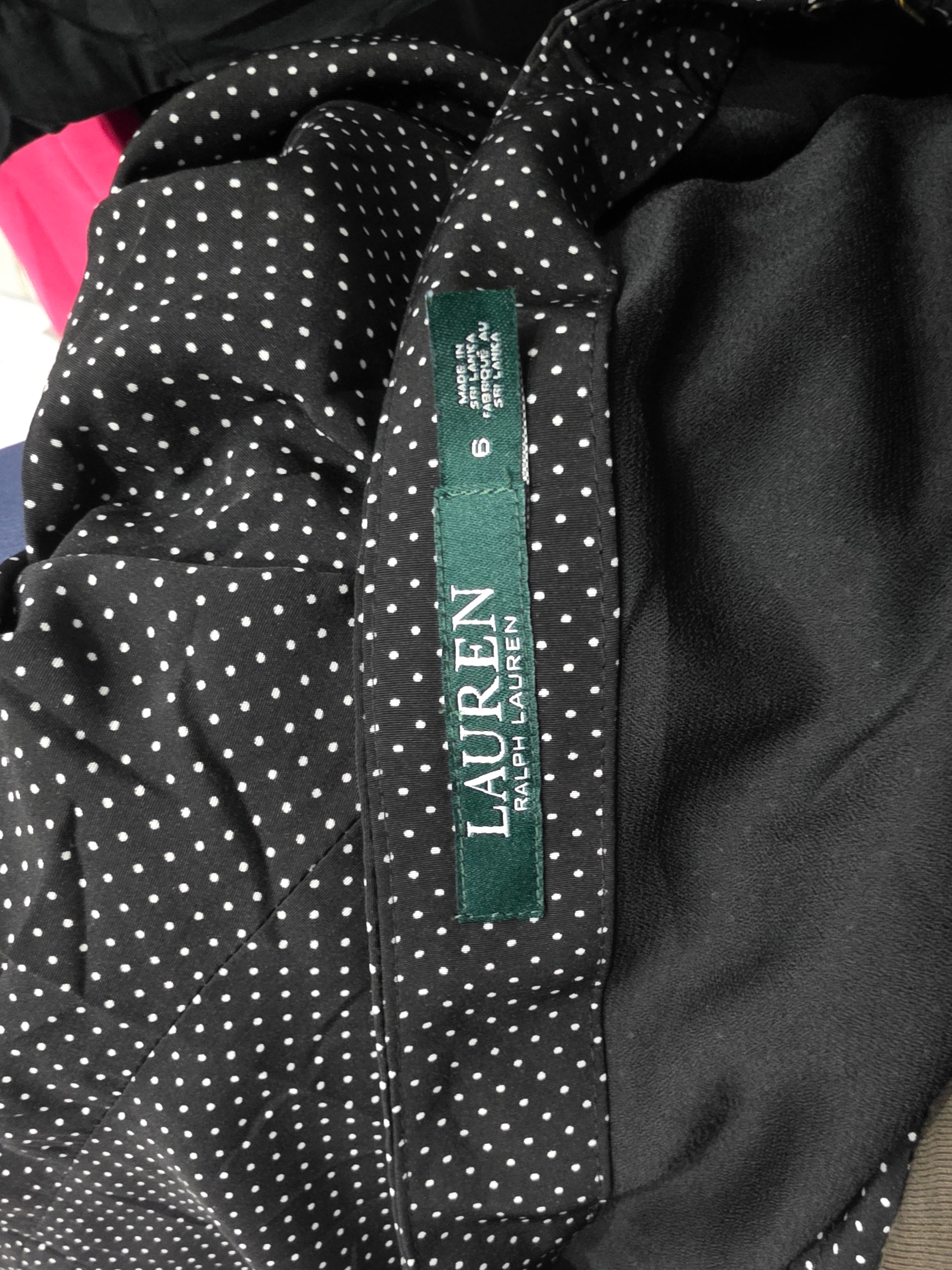 Falda Ralph Lauren De Mujer Talla 6 Color Negro De Lunares