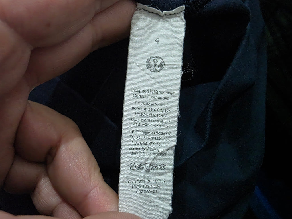 Legging Lululemon De Mujer Talla 4 Azul Marino