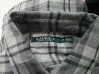 Camisa Ralph Lauren Mujer Talla Mediana Color Gris A Cuadros