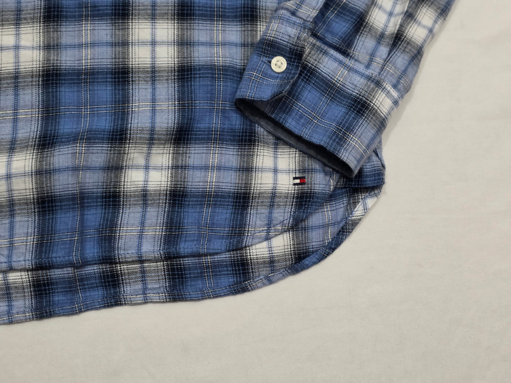 Blusa Tommy Hilfiger De Mujer Mediana Boton Azul/gris