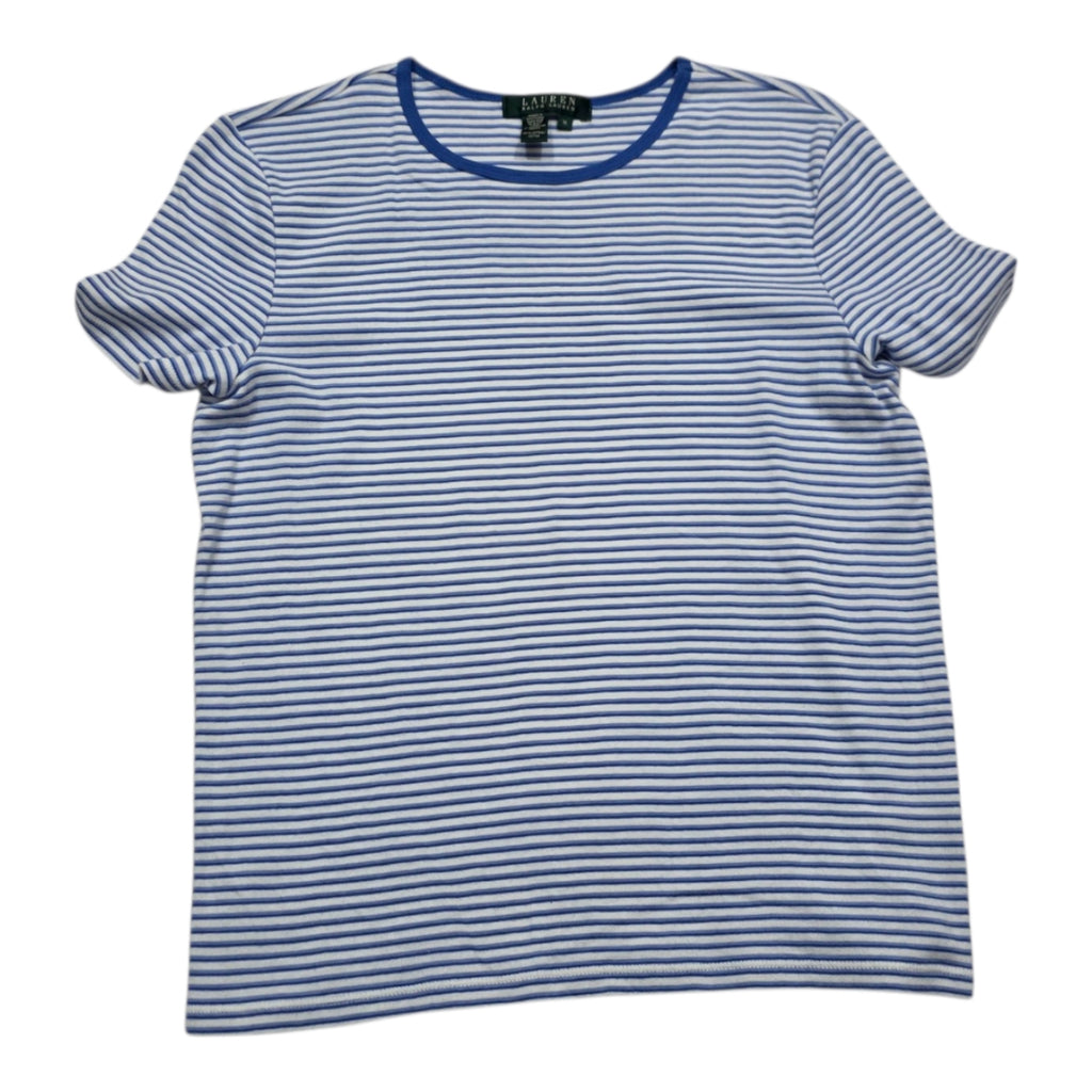 Playera Ralph Lauren Azul Rayas Mujer Mediana Manga Corta