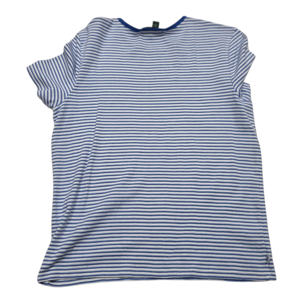 Playera Ralph Lauren Azul Rayas Mujer Mediana Manga Corta