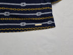 Blusa Michael Kors Azul Con Dorado Amplia Mediana