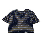 Blusa Michael Kors Azul Con Dorado Amplia Mediana
