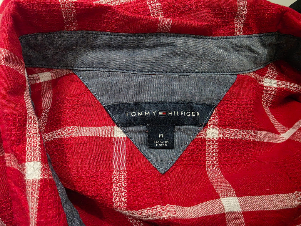 Camisa Tommy Hilfiger Mujer Mediana Roja/blanco A Cuadros (Usado)
