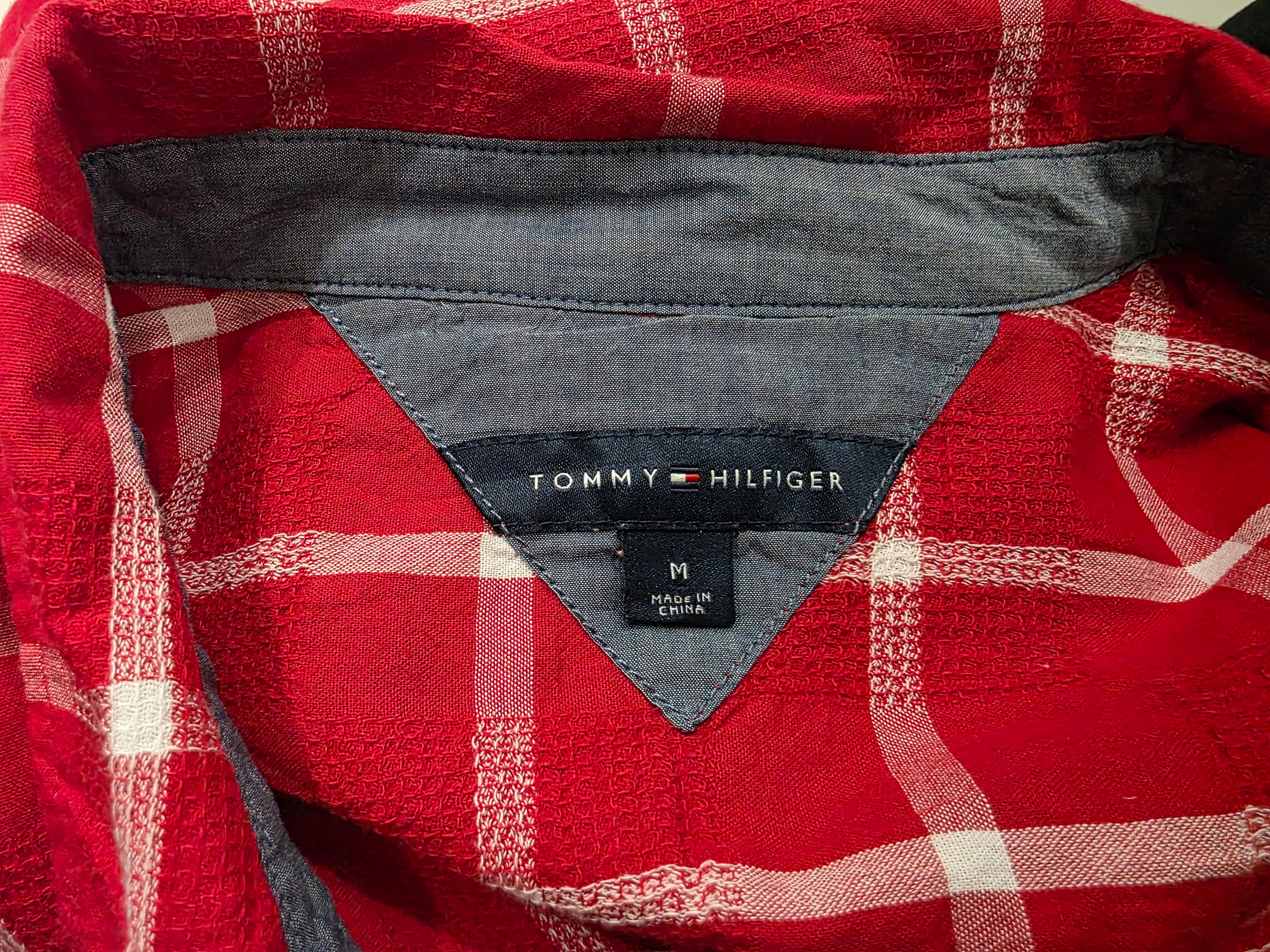 Camisa Tommy Hilfiger Mujer Mediana Roja/blanco A Cuadros (Usado)