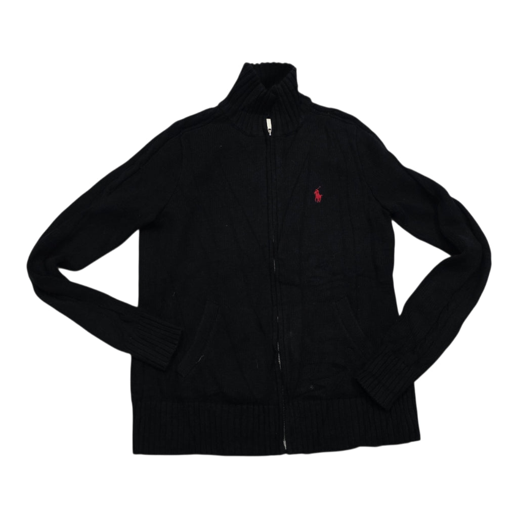 Sueter Ralph Lauren Sport Mujer Mediana Negro De Cierre