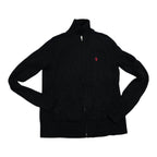 Sueter Ralph Lauren Sport Mujer Mediana Negro De Cierre