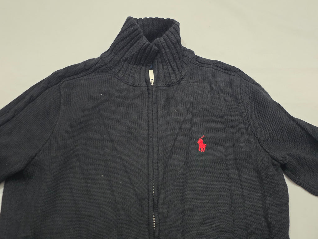 Sueter Ralph Lauren Sport Mujer Mediana Negro De Cierre