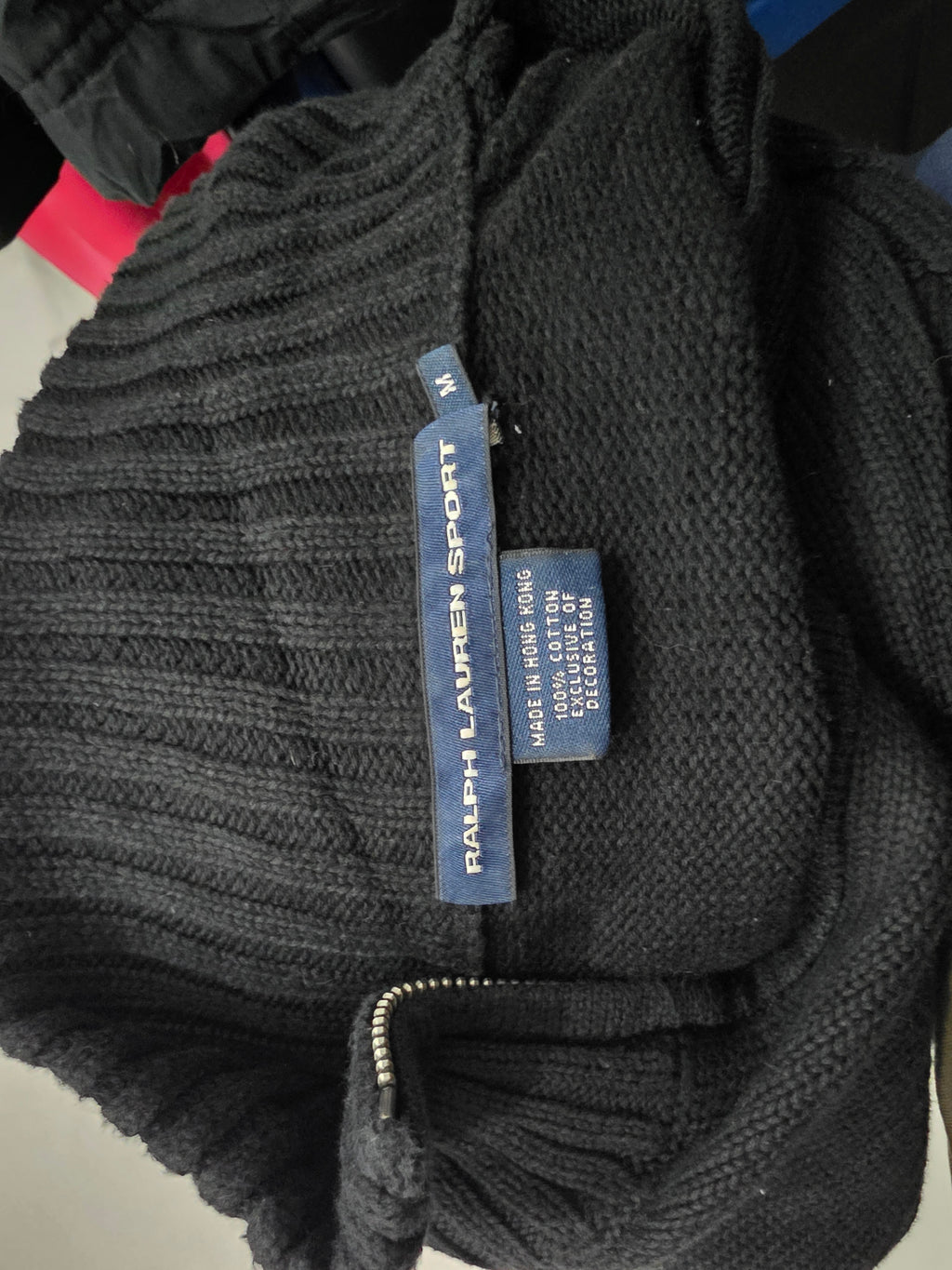 Sueter Ralph Lauren Sport Mujer Mediana Negro De Cierre