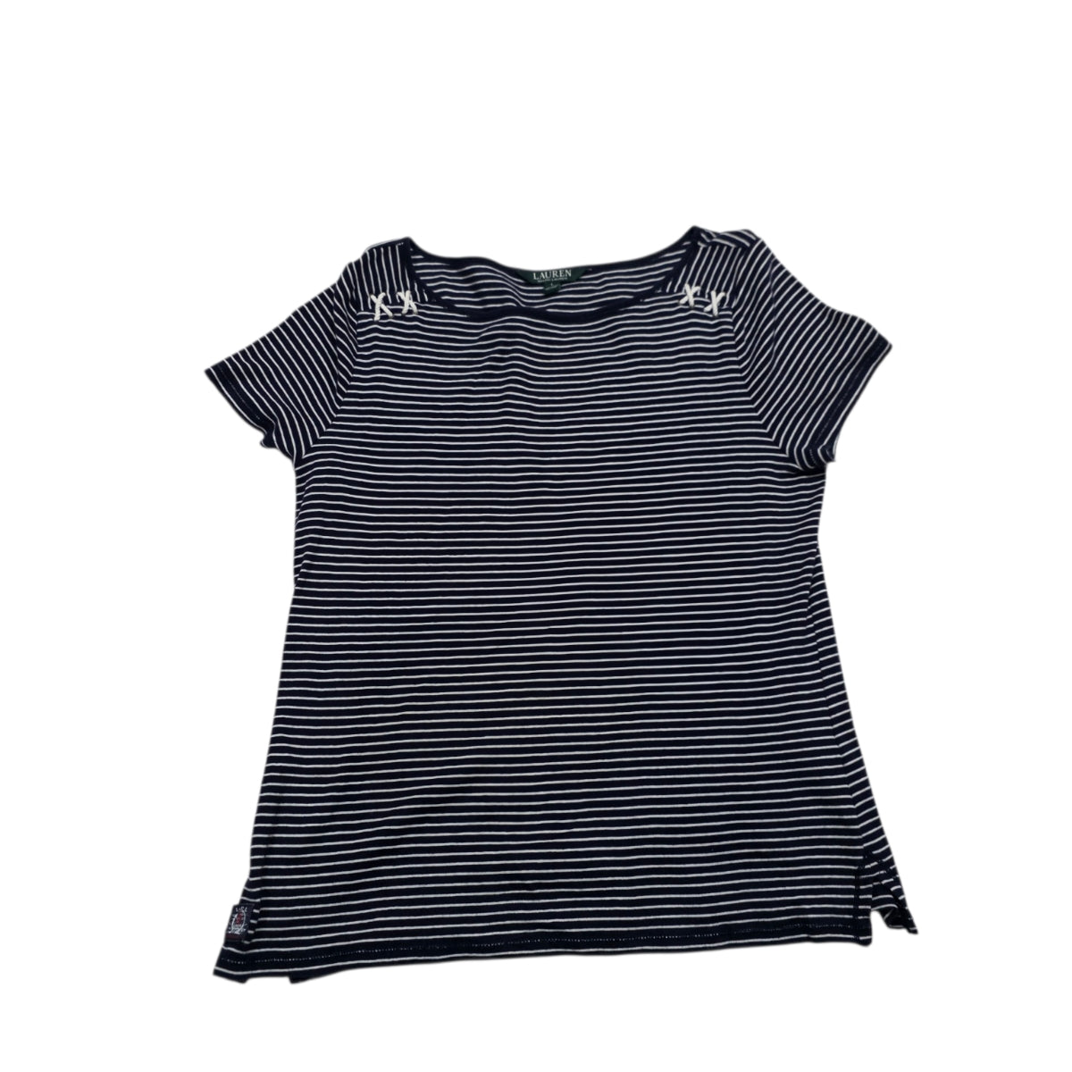 Playera Ralph Lauren Mujer Talla Grande Rayada Manga Corta