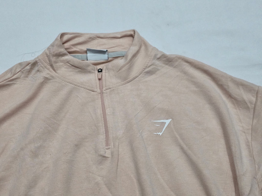 Sudadera Corta Gymshark De Mujer Talla Grande Rosa Claro