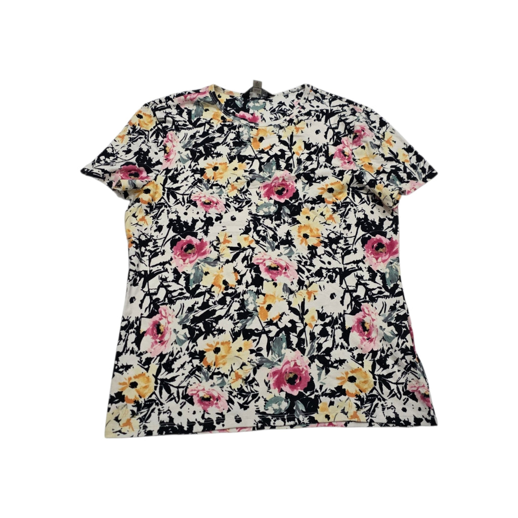 Playera Ralph Lauren Black Talla Grande Floreada Manga Corta