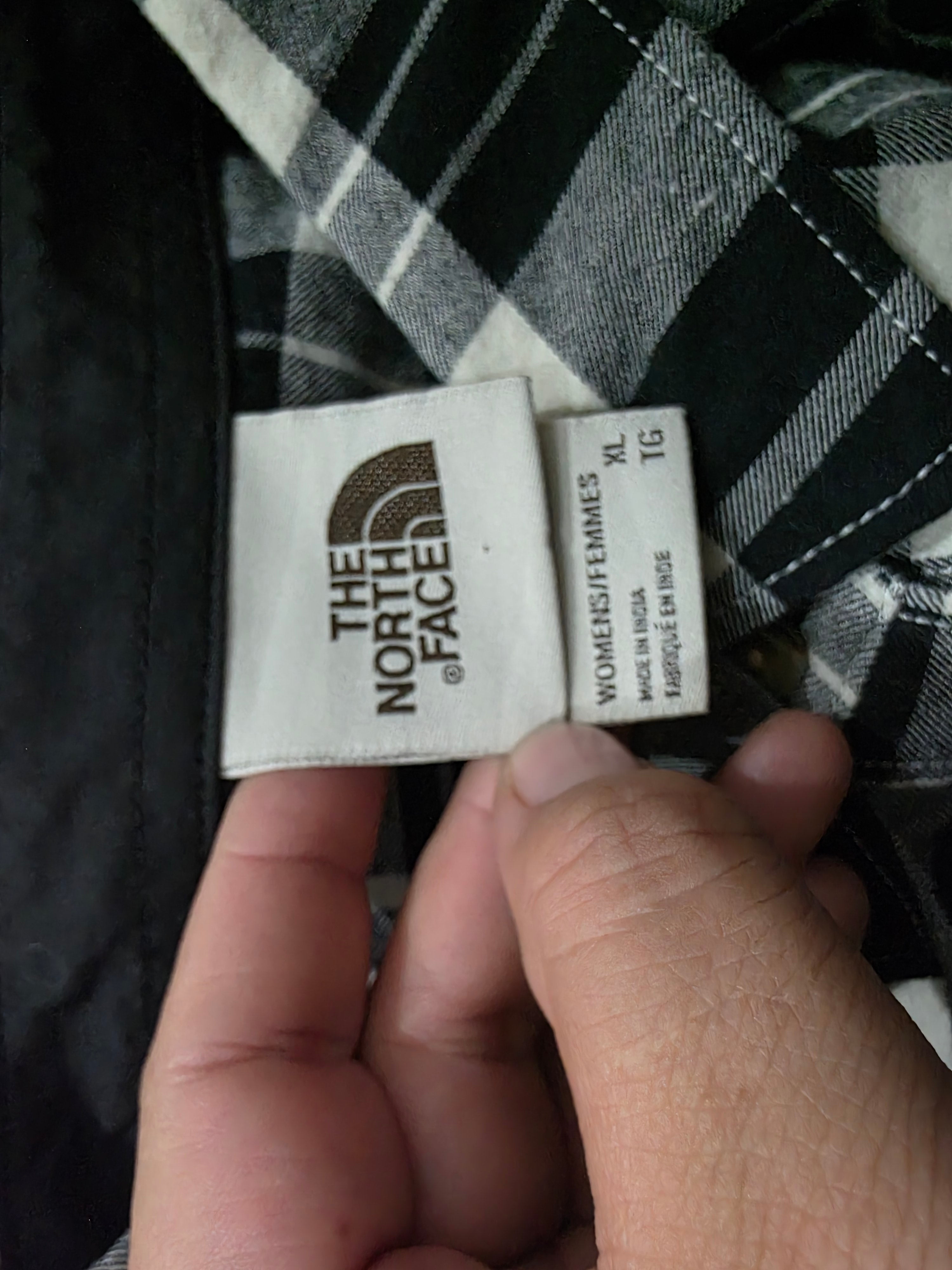 Camisa The North Face De Mujer Extra Grande Negro/gris