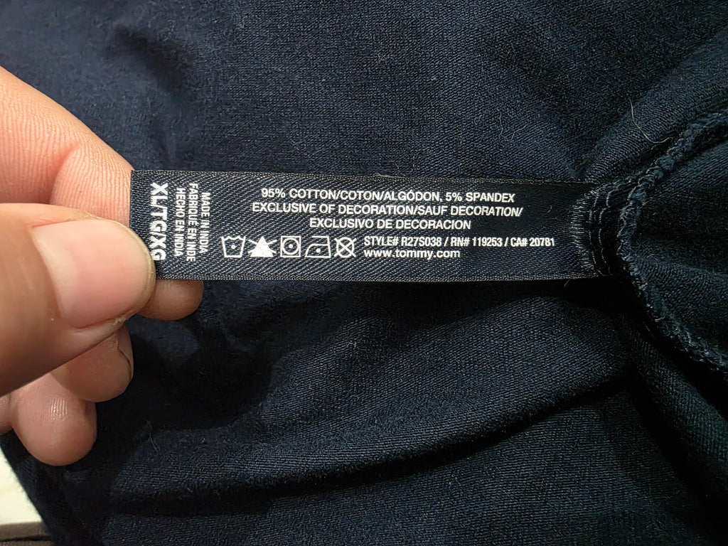 Playera Corta Tommy Hilfiger Mujer Extragrande Azulmarino