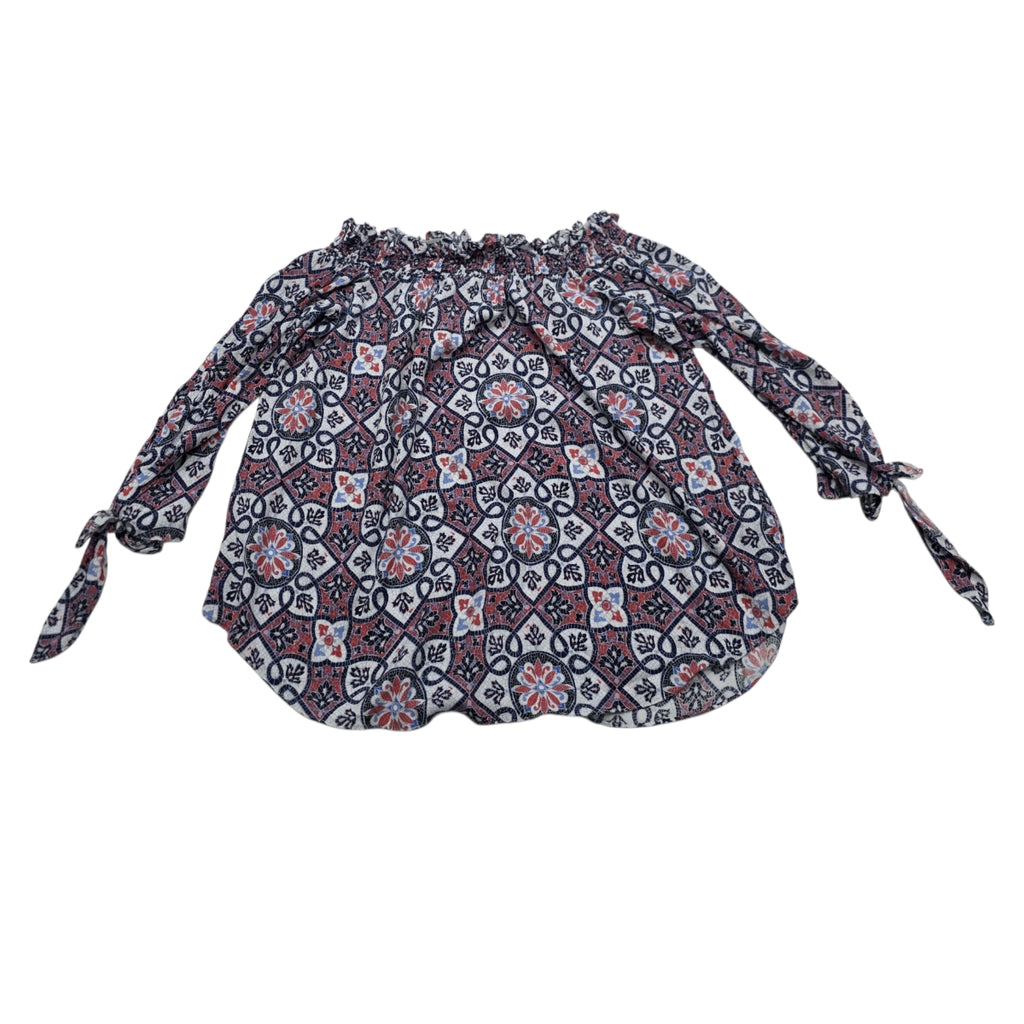 Blusa Off Shoulder De Mujer Extra Grande Rojo/azul